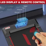 Superjoe Walking Pad Treadmill Under Desk 2 in 1 with Remote Control & Removable Handrails, Under Desk Treadmills for Home Exercise, Walking Running Jogging Machine LED Display Free Installation, Red - Image 7